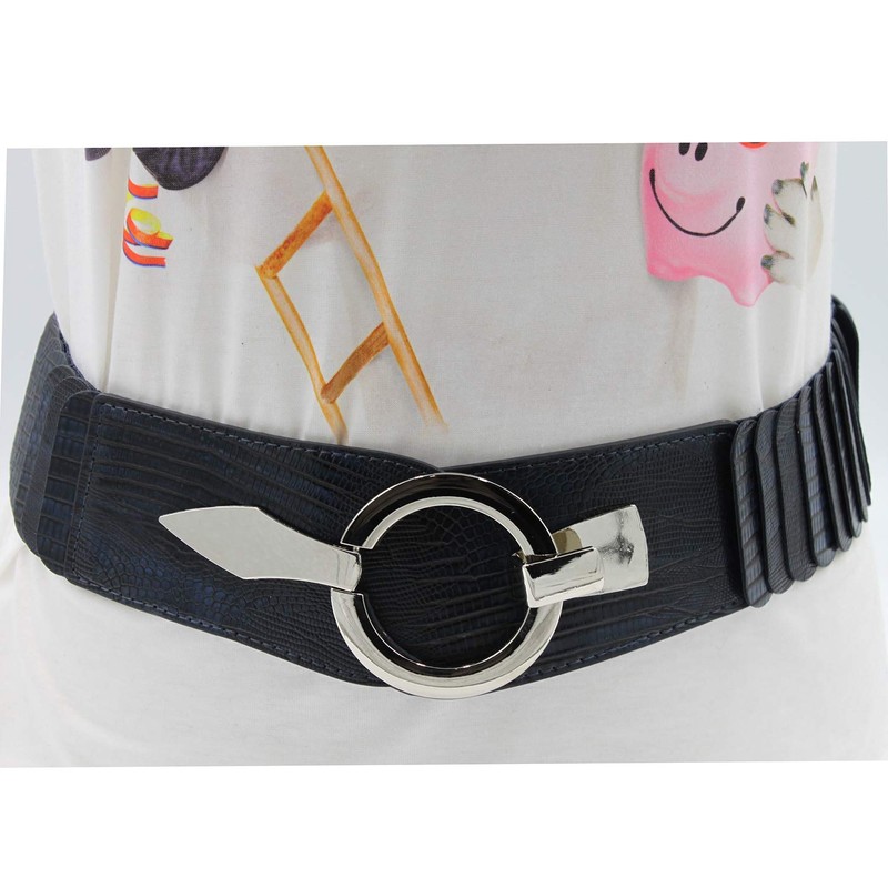 Glamexx24 Women's Elastic Waist Belt 6 cm Wide Waist Belt