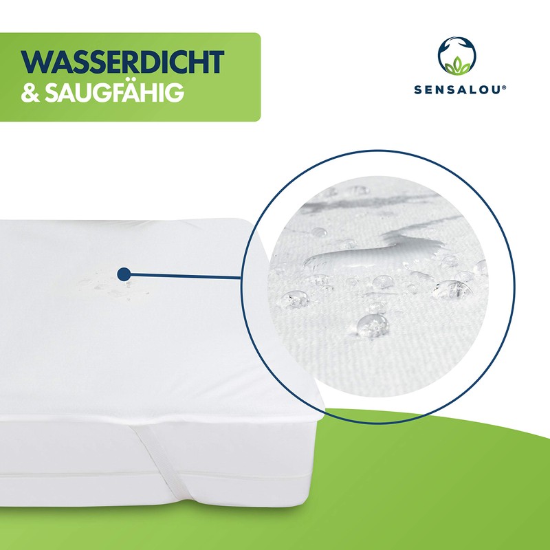 Sensalou Incontinence Moisture Protection 80 x 200 cm Mattress Topper