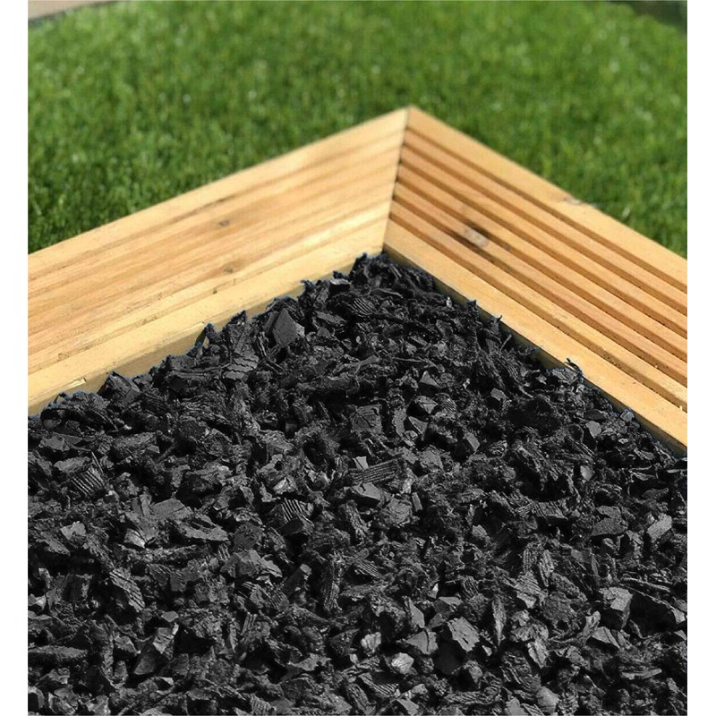 NuPlay Rubber Mulch Playground Flooring - Rubber Nugget Weed Barrier