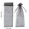 Wuligirl 20pcs Black Large Sheer Organza Wine Bottle Bags Drawstring