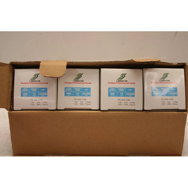Longstar 13W Spiral Bulb Warm White Compact Fluorescent Lamp Box