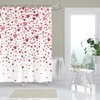 BREASOME Pink Shower Curtain, Romantic Loving Red Heart, 72x72 Inch