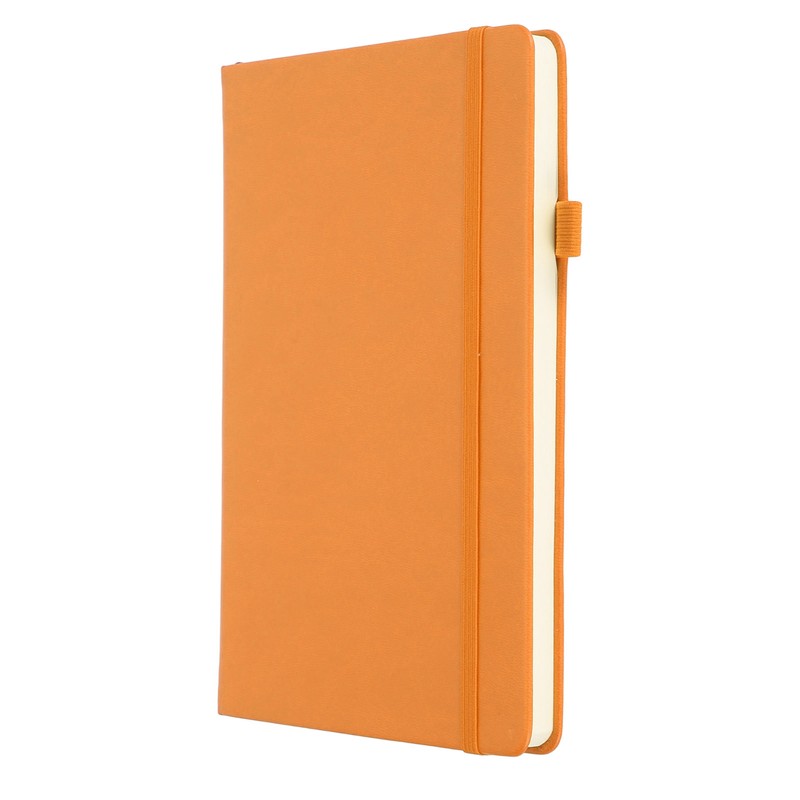 A5 Lined Notebook Portable PU Leather Hardcover Notebook with Elastic