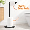 Freestanding Stainless Steel Toilet Paper Holder Bathroom Stand – Modern