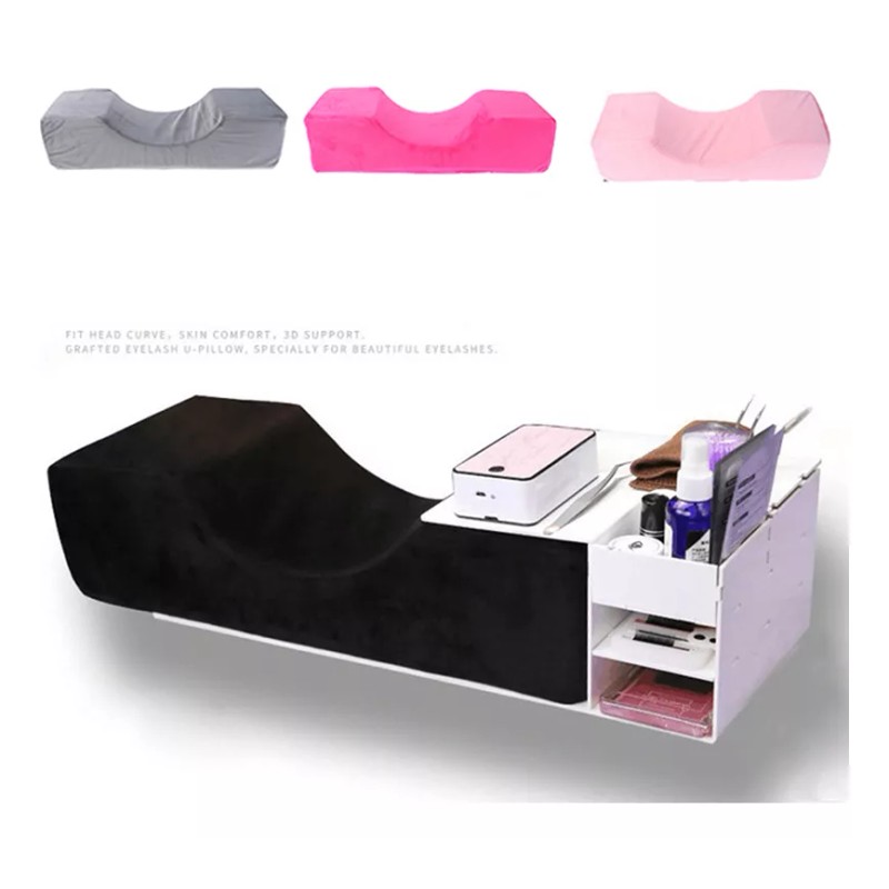 Frainé Cojín Para Lashista / Negro Y Rosa