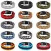 JGUF 15 PCS Paracord Bracelets for Men (No Whistle Style)