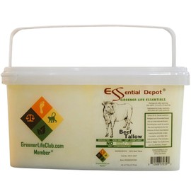 Essential Depot Beef Tallow - 7 lb - PP container - GRASS FED - Not Hydrogenated - Keto Friendly