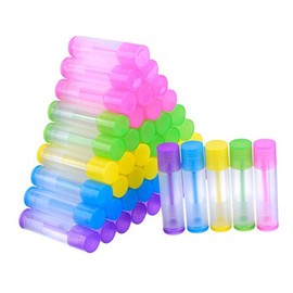VICASKY 50pcs Lipstick Tubes Empty DIY Lip Balm Containers for Makeup Projects Easy to Fill and Reuse for Body Balms and Lotions Durable Material
