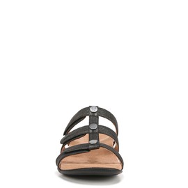 VIONIC Women's Amber Pearl Slides Sandal, Black, 9.5