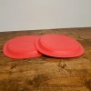 Tupperware Microwave Reheatable Dinner Luncheon Plates 3398 Red - Set