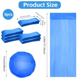 BUTBU Pack of 6 Nappy Bin Refill Cassettes, Baby Nappy Bin Refill Film, 4.5 m Nappy Bag, Refill Film Compatible with Angelcare, Tommee Tippee, Spross, LitterLocker (Blue)