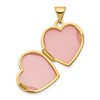 10k Yellow Gold Plain Heart Locket 20 mm x 15