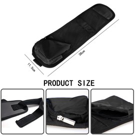 ARYIMYDP 2 Stück Auto Organizer, Faltbare, Verstellbare Seitentasche für Autositze, Multifunktionale Autositz Organizer für PKW, LKW, Van, SUV, Schwarz