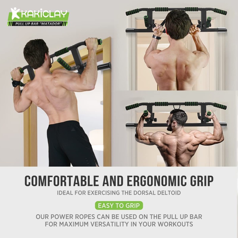 KAKICLAY 2026 Upgrade Multi-Grip Pull Up Bar with Smart Larger