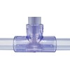 Clear PVC Pipe Fitting (bluish tint): TEE, Schedule 40/80, 3/4