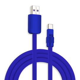 chubbycable Chubby 2.0 Fast Charging Cable Durable Soft Silicone USB C Cable 120W Extra Thick Phone Charger Cord Data Transfer Cord, Dark Blue+Dark Blue, USB-A to Type-C, 3.3 FT