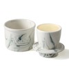 Marble French Butter Storage Container for Kitchen Porcelain Butter Keeper