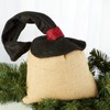 Factory Direct Craft Primitive Weighted Burlap Snowman Head for Rustic