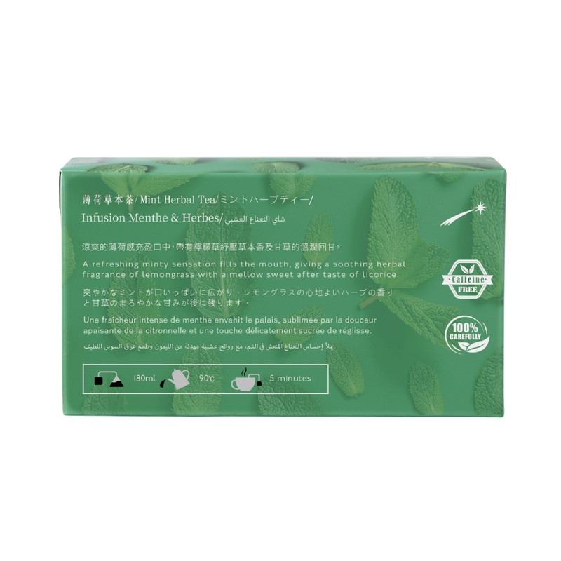 EZR Leaf Mint Herbal Tea, Caffeine Free Decaf, Pyramid Tea
