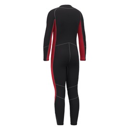 Hevto Kids Wetsuit for Boys Girls Toddler Child Youth 3/2mm Neoprene Full Wet Suit Front Zip Thermal Swimsuit Swimming in Cold Water (K3-Red, 8 Slim)
