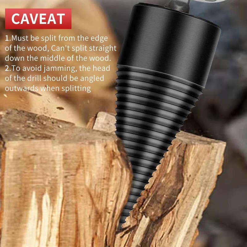 4PCS Firewood Log Splitter, Firewood Drill Bit Wood Splitter 32mm,