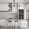 Yarlkav Kitchen Island Lighting, 3 Lights Linear Chandeliers Rectangle Pendant