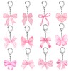 YYMYMGJ Pink Bow Party Favors 12 PCS Pink Bow Acrylic
