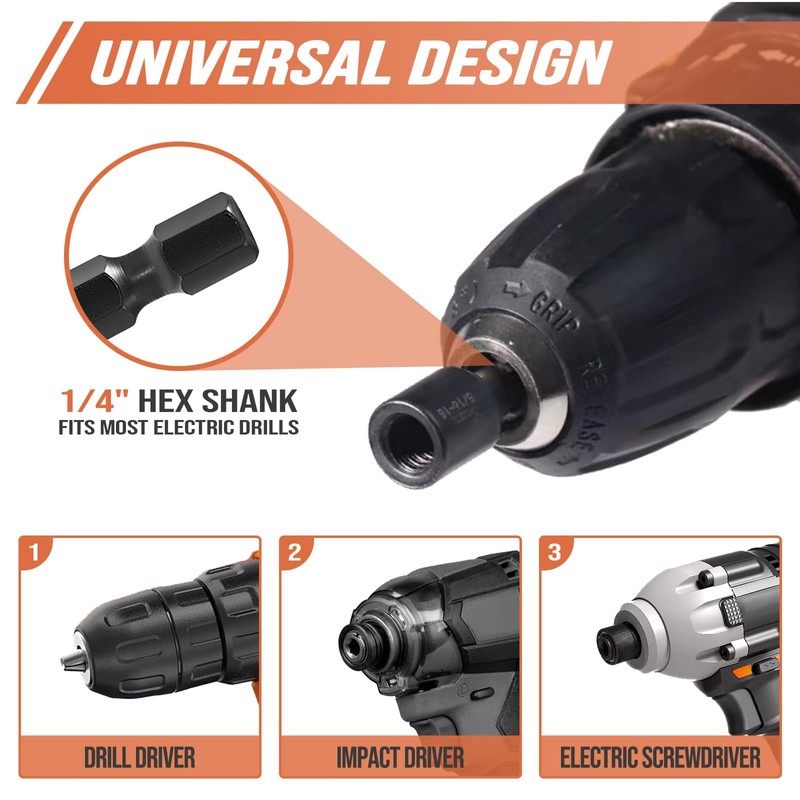 3PCS 3/8"-16 Hanger Bolt Drivers,Hanger Bolt Install Tool with 1/4