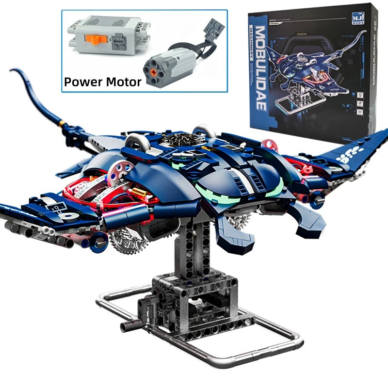 Mechanical Sea Animal Building Blocks for DIY Construction – Motorized