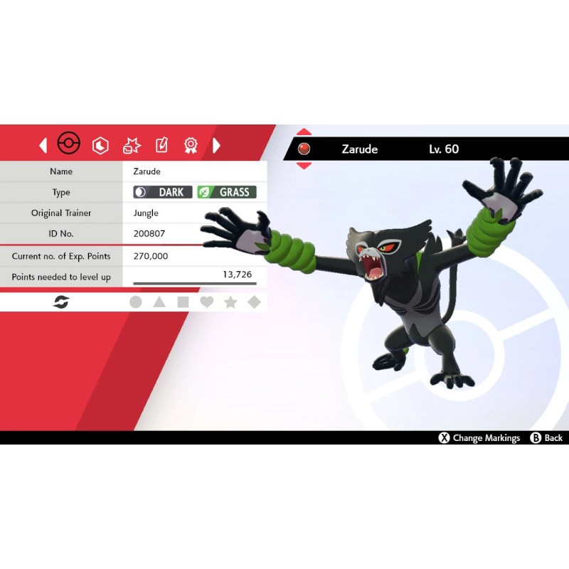 Pokémon ✨ZARUDE SHINY DADA ZARUDE SHINY ZARUDE EVENT UNTOUCHED✅HOME TRANSFER‼️