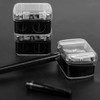 Black Makeup Pencil Sharpener,Dual Holes Eyeliner Sharpener with Cover Mechanical