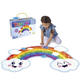 Peaceable Kingdom Shimmery Rainbow Floor Puzzle 3 Feet 35 Unique Pieces For Kids Ages 3 And Up