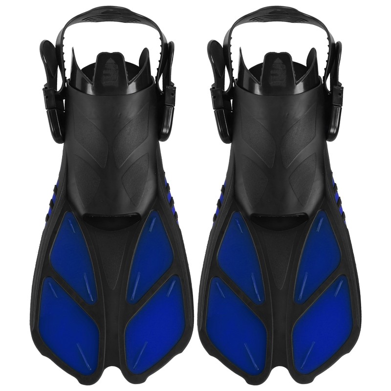 1 Pair Adjustable Swimming Fins TPR Open Heel Long Diving
