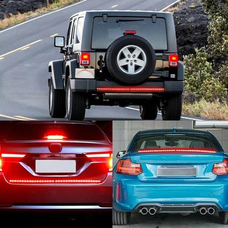 Happybilssbuy LED Tailgate Light Bar 60" Triple Row 5-Function Strip