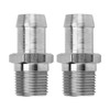 2 Pcs 1/2in NPT Male Thread to 5/8in Barb Connector