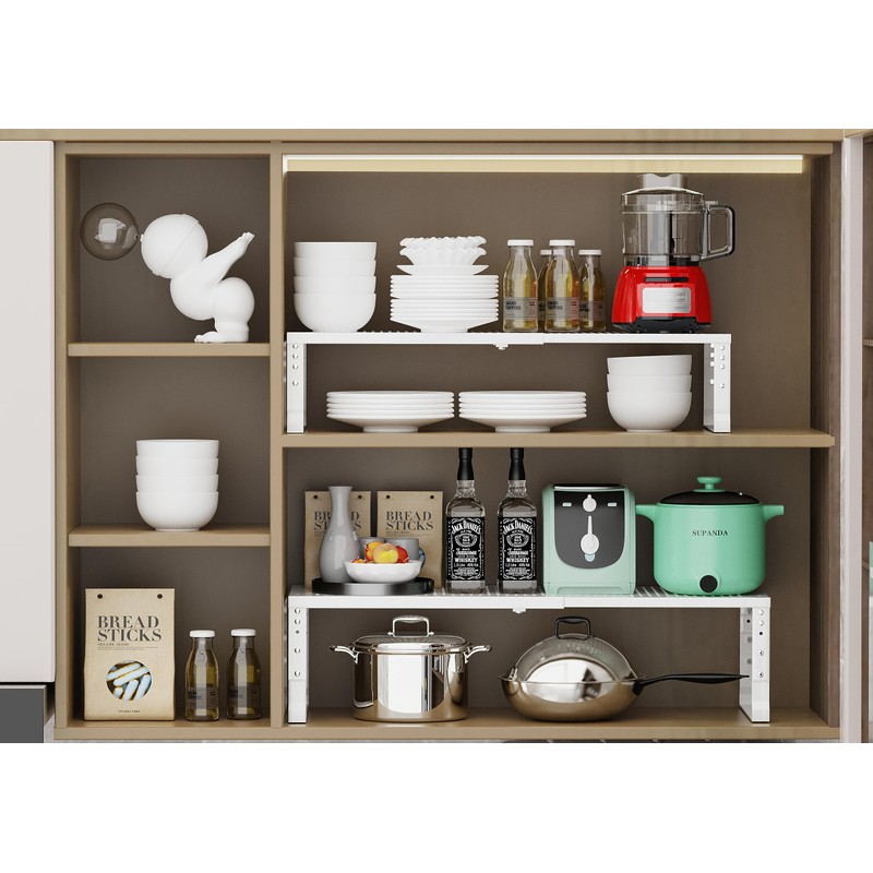 Jojocross Expandable Adjustable Stackable Kitchen Organizer, Spice Rack,Metal Pantry Storage