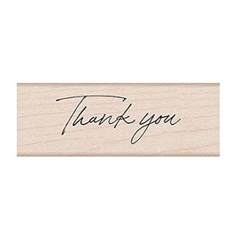 Hero Arts C6467 Wood Block Stamp, Cursive Thank You