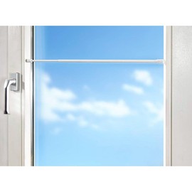 Genialo "Flexi" Curtain Clamp Rod, Window Rod for Windows, Telescopic Rod Extendible without Gluing, White