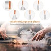 MTQ Espatula Cocina, Kit Parrillero 6 Piezas, Espátula Acero Inoxidable
