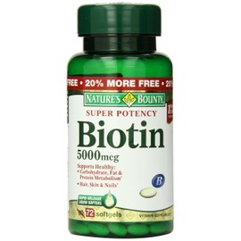 Nature’s Bounty Biotin 5000 mcg, 72 Rapid Release Softgels