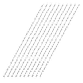 uxcell Aluminum Round Rod, 3/16 Inch Diameter 6061 Solid Metal Bar 12 Inch Length for DIY Craft Tool Pack of 10