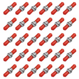 Duogalia 30 Pack Fiber Optical Coupler ST Fiber Optic Cable Barrel Connector ST to ST Bulkhead Coupler Singlemode