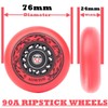 AOWISH Ripstik Wheels [2-Pack] 76mm Ripstick Wheels 90A Ripsurf Caster
