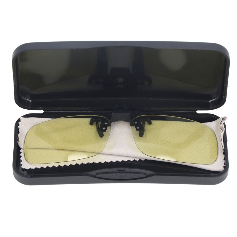 Polarized Clip On Glasses Day Night Duel Use Portable Polarized