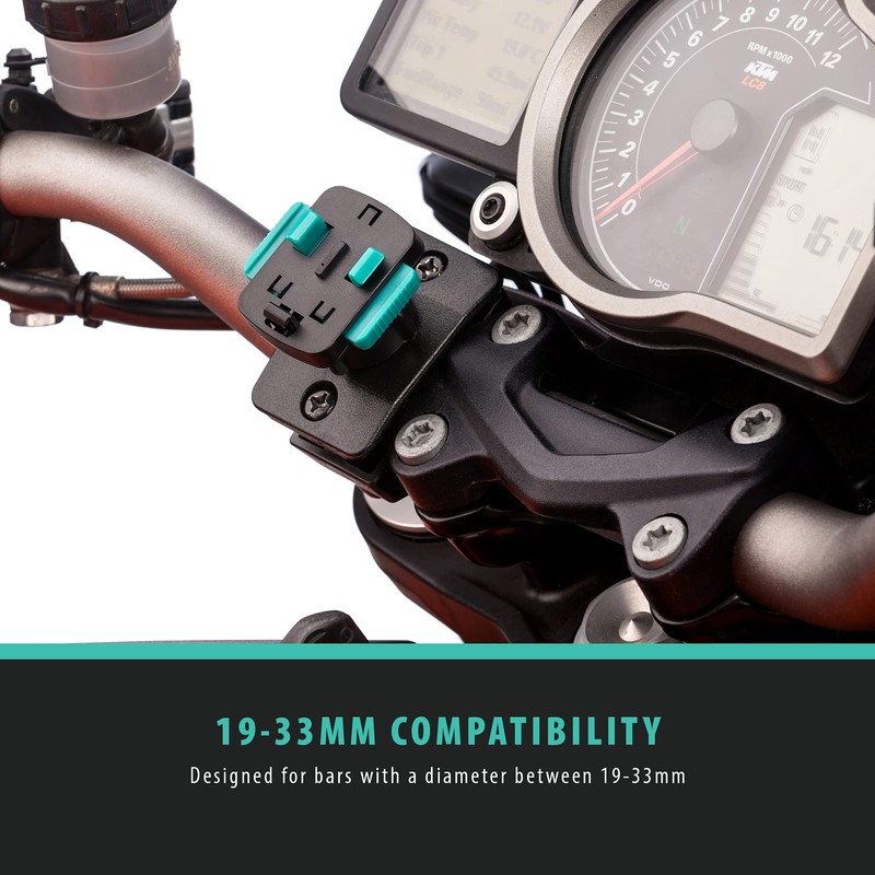 Ultimateaddons Pro Quick Release Bike Handlebar 19-33mm Attachment Cases and