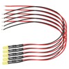 100pcs 12V Clear 5mm Prewired Light Emitting Diodes with 20cm