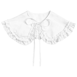 Abaodam Women False Collar Casual Decorative Fake Shirt Collar Sweater Dress Collar Choker Blouse Collar Lolita Big Shawl False Collar for Women Girls White