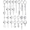 Kakonia 25 Pcs Clip on Earrings for Men Women -