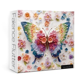 Colorful Flower Butterfly Puzzles for Adults 1000 Pieces Art, Beautiful Nature Spring Floral Jigsaw Puzzles, Pretty Rose Daisy Challenging Puzzle