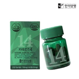 Hanmi Yanghaeng [한미양행] 카테킨14 녹차추출물 다이어트보조제 700mg 1박스 [Hanmi Yanghaeng] Catechin 14 Green Tea Extract Diet Supplement 700mg 1 Box